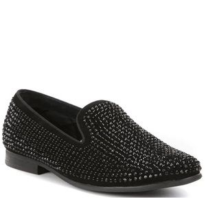 Steve Madden Caviarr Black Rhinestone Loafers 10.5